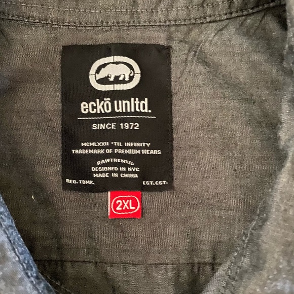 Ecko UNLTD Men's Solid City Short Sleeve Woven Shirt - Picture 5 of 6